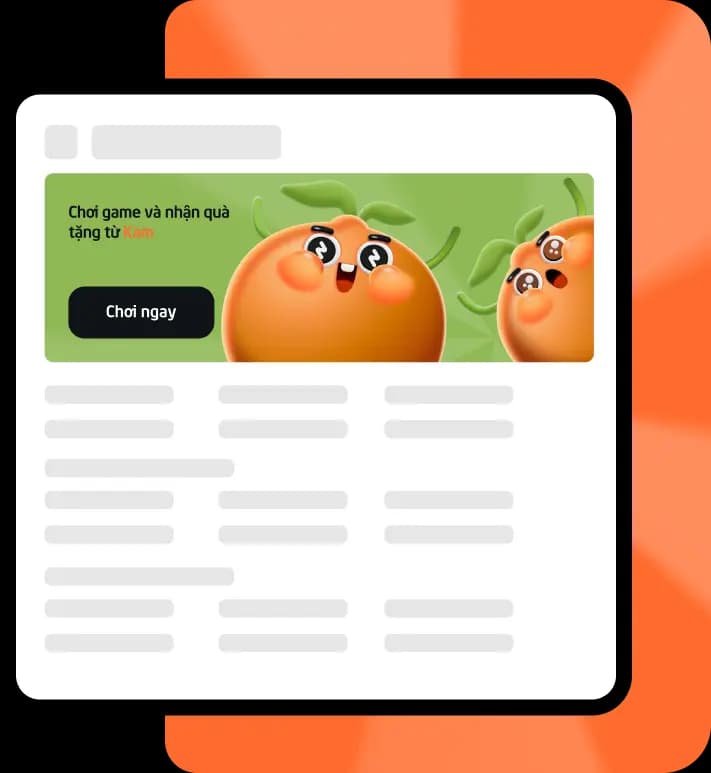 Chơi game và nhận quà tặng từ Kam